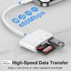 2/4 PCS USB 3.0 SD Card Reader OTG Micro SD TF Card Adapter 3-In-1 Connector For IPhone 15 MacBook Laptop Camera Tablet
