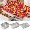 Leakproof Stainless Steel Food Containers Reusable Stackable Metal Lunch Box Lockable Clips Thickened Preservation Box Camping