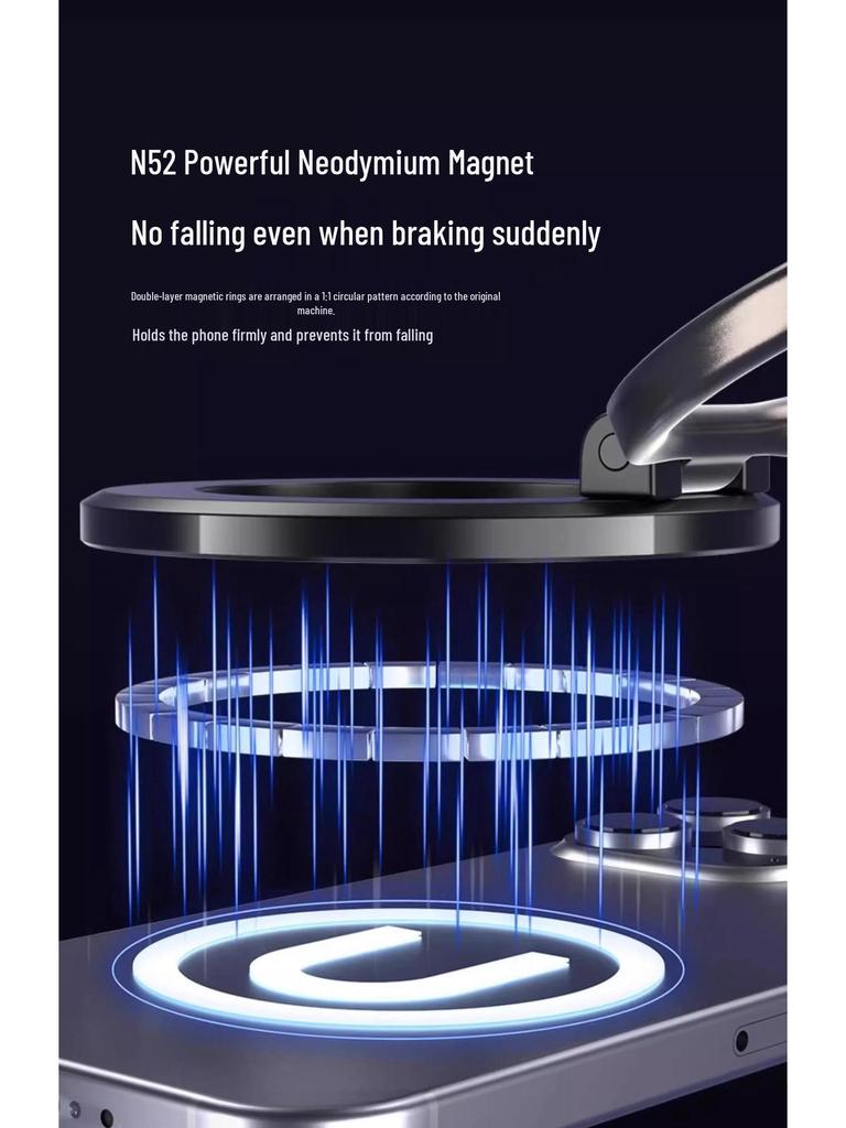 2025 Magnetic Car Phone Holder with Vacuum Suction - Magsafe Compatible for In-Car Navigation