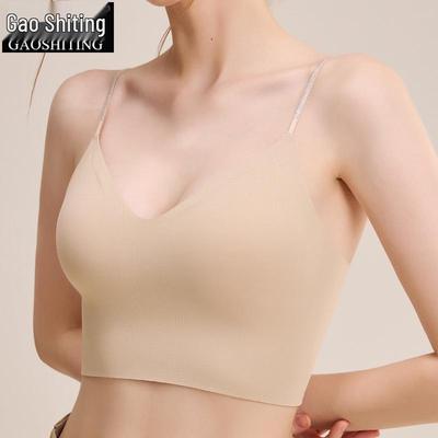 Camiseta de tirantes finos para mujer, ideal para otoño/invierno, con sujetador y relleno incorporados.