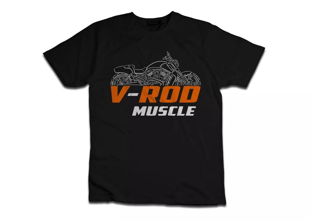Camiseta Unisex Casual Harleys Vrscf Vrod Muscle 20092017 Camiseta Motocicleta Davidsons Gráfica Verano Mangas Cortas
