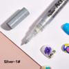 6Pcs/set 4 Colors (Black/White/Gold/Silver) Acrylic Paint Markers pen,0.7mm Extra Fine for Ceramic, Metal, Paper, Drawing, DIY