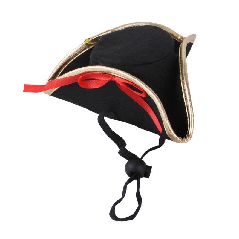 Funny Hat for Cat Cosplay Captain Pirate Dress Up Costume Pet Hat Christmas Cosplay Warm Headwear Dogs Cat Accessories