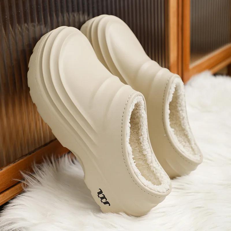 Waterproof Cotton Chef Shoes For Men Slip-Resistant Work Footwear Warm Plush Comfort Kitchen Specialized Shoes With Eva Outsole