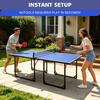 6 Fuß Mittlere Tischtennisplatte, Klappbare & Tragbare Ping-Pong-Tischgarnitur für Indoor- & Outdoor-Spiele mit Netz, 2 Tischtennis-Schlägern und 3 Bällen