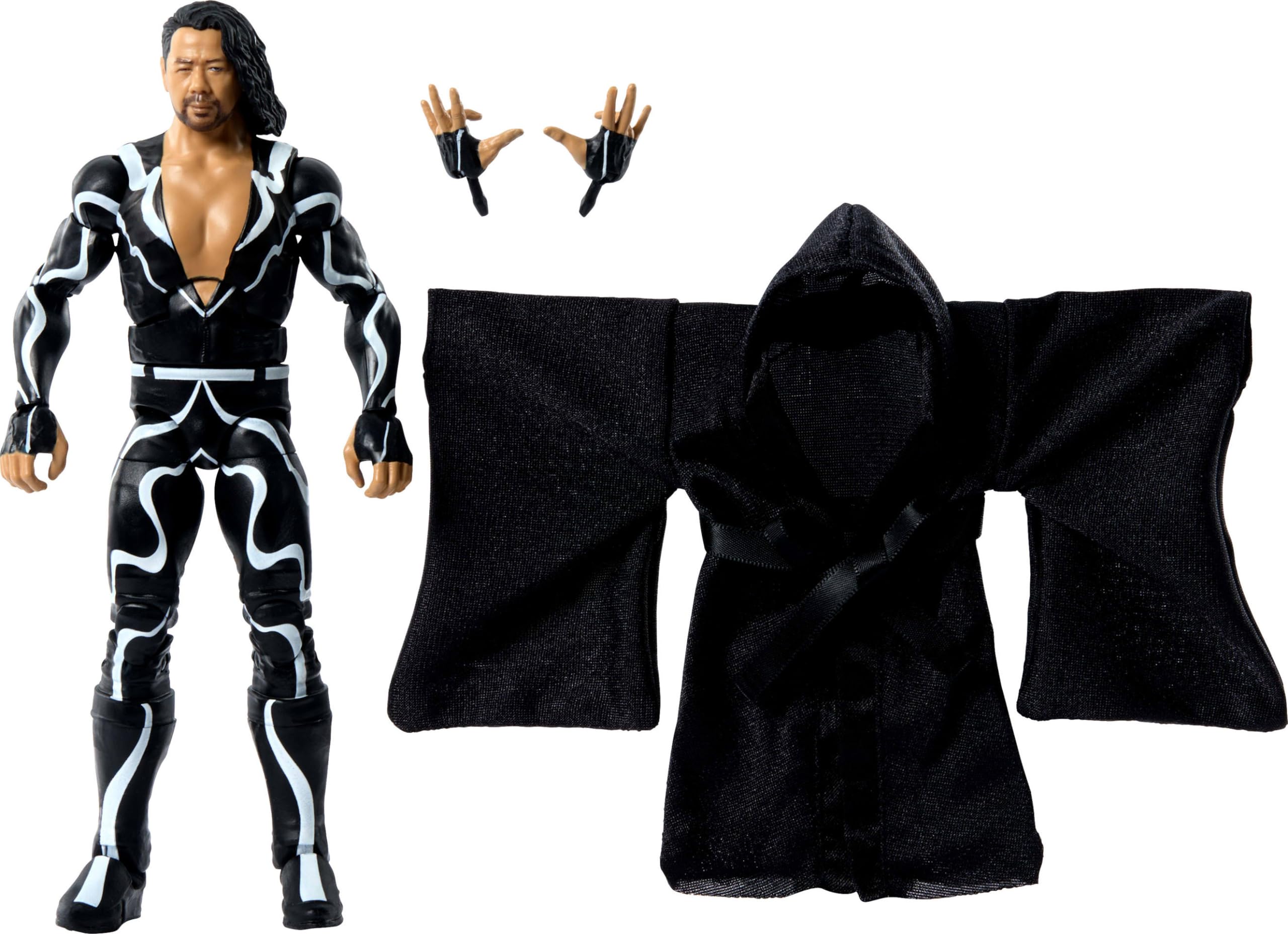 

Mattel WWE Elite Collection Action Figure Accessories Series Shinsuke Nakamura Collector с 25 сменными точками артикуляции
