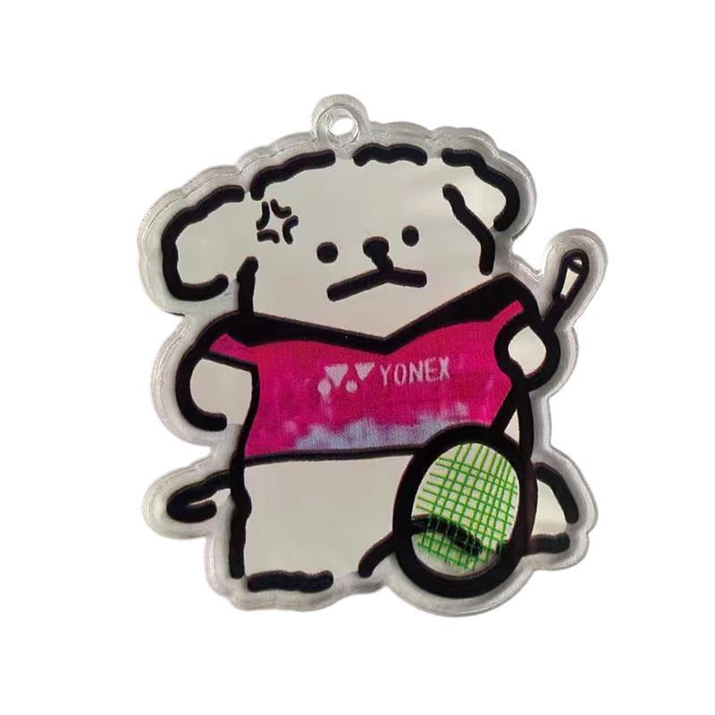 Acrylic Cartoon Badminton Puppy Anime Jewelry Accessories