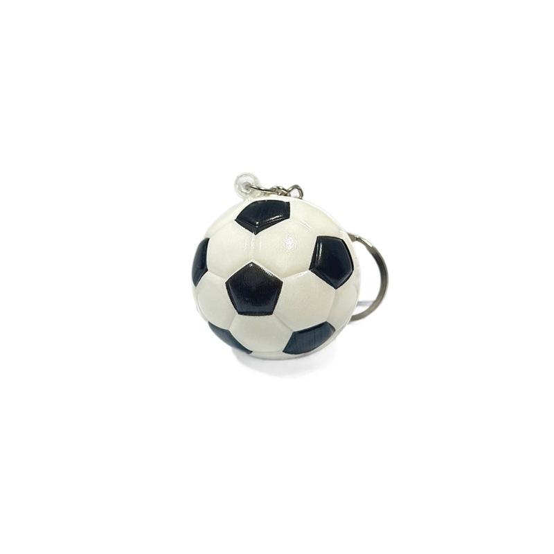 PU Material 4.0CM Soccer Ball Keychain Solid Bouncing Stress Relief Toy Gift for Fans
