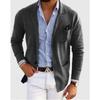 Blazer Uomo Casual Business Stampato Doppiopetto Autunno Taglia Grande