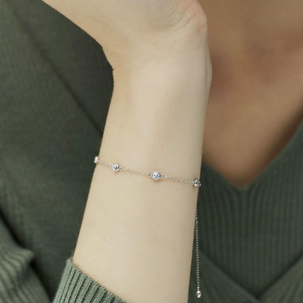 Essence Silver (W) Tennis New Station Bracelet Hl4B52446W9190