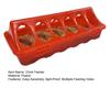 Chick Feeder 12-Hole Trough Feeder Flip-Top No Spill Poultry Feeder No-Waste Trough with Multiple Feeding Holes for Chicks Ducks Small Poultry
