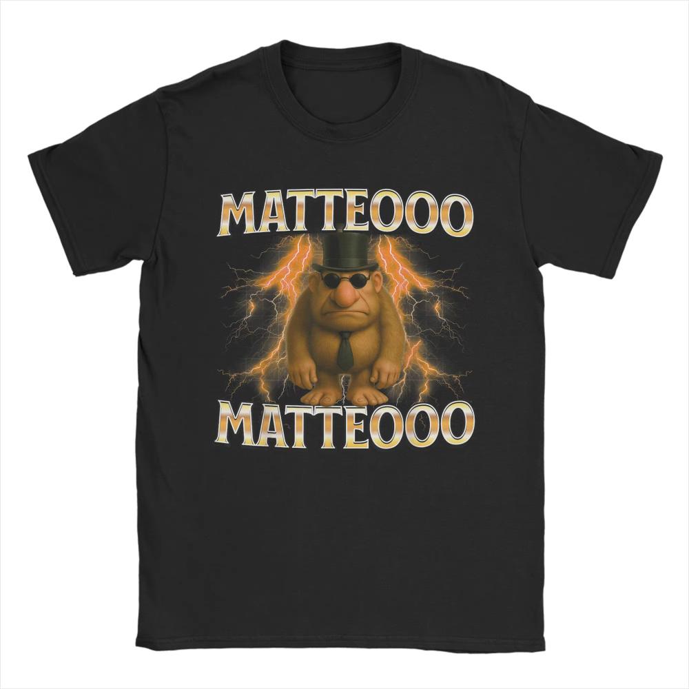 

Матео Матео Забавные Итальянские Мозголомные Мемы Мужские Женские Футболки Повседневная Футболка С Коротким Рукавом С Круглым Вырезом Хлопковые Топы Больших Размеров S