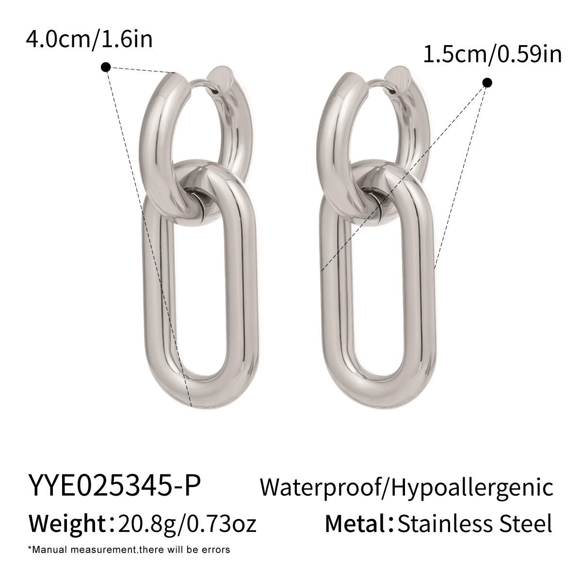 

Минималистичные геометрические двойные кольца, серьги из нержавеющей стали с покрытием 18 карат от Xia Ling Design