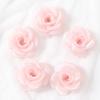 3/5Pcs 5cm White Camellia Rose Chiffon Fabric Flower for Home Room Wedding Invitation Artificial Flowers for Dress Decoration