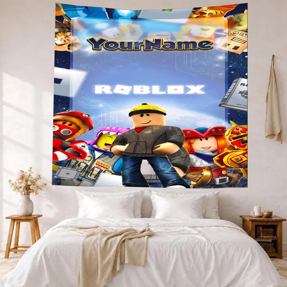 Roblox Custom Your Name Wall Decor Tapestry Art For Pet Memorial Birthdaywedding Party Backdrop Family Gift