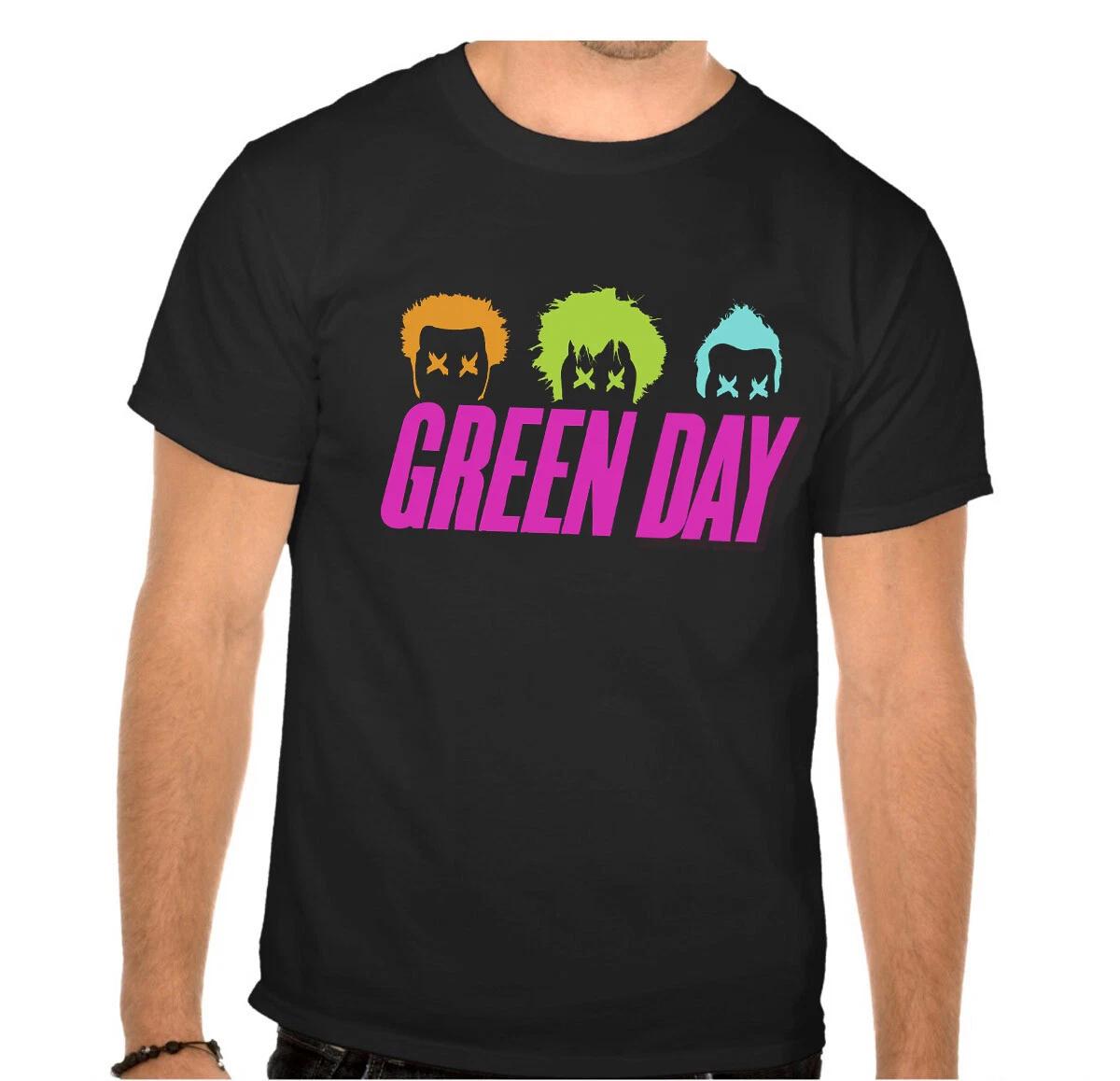 

GREEN DAY Rock Band Rock Music Legends Black T-shirt -887- 4XL