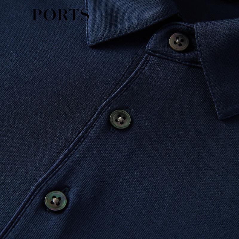 PORTS Men's Washable Silk Blend Polo T-Shirt