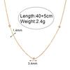 MamacitaSlay Trendy Waterproof Stainless Steel Bracelet Mini Micro Inlaid 5 Small Ball Necklace For Women Jewelry Sets Gift