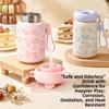 Mini Straw Thermos Cup 360ml Drinking   Water Cup Insulated  Water Bottle  Kitchen Supplies