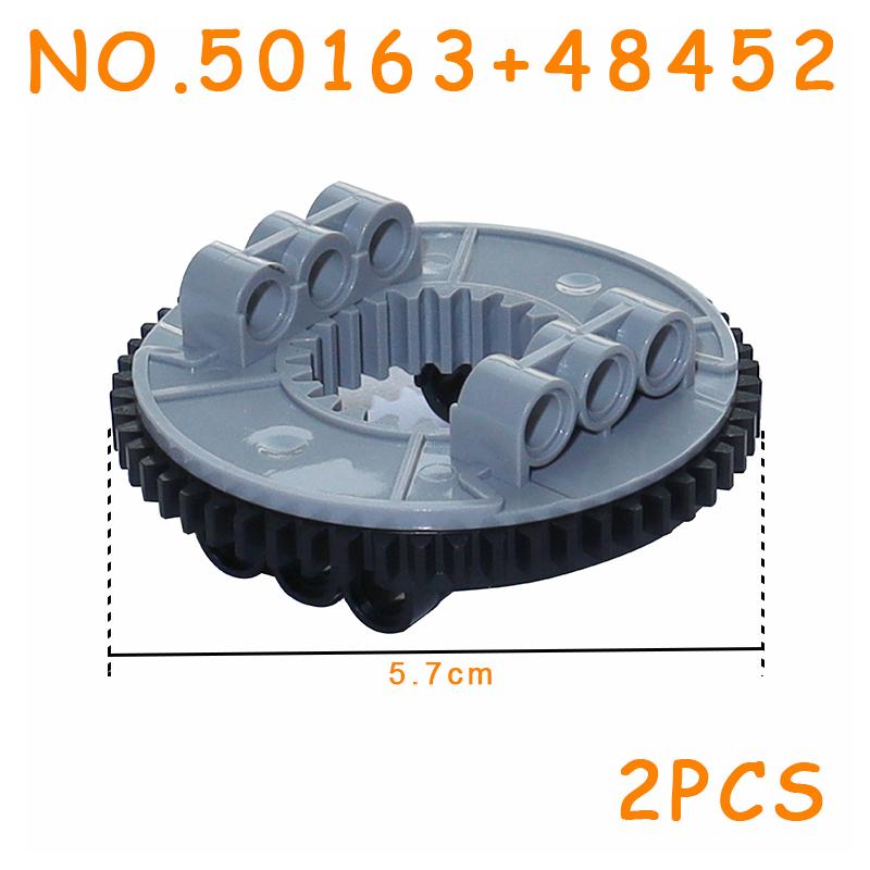 MOC Bricks Gear Axle Series Gear Rotating Platform Gear Rack Differential Power-driven Mechanical Technical Part Building Blocks