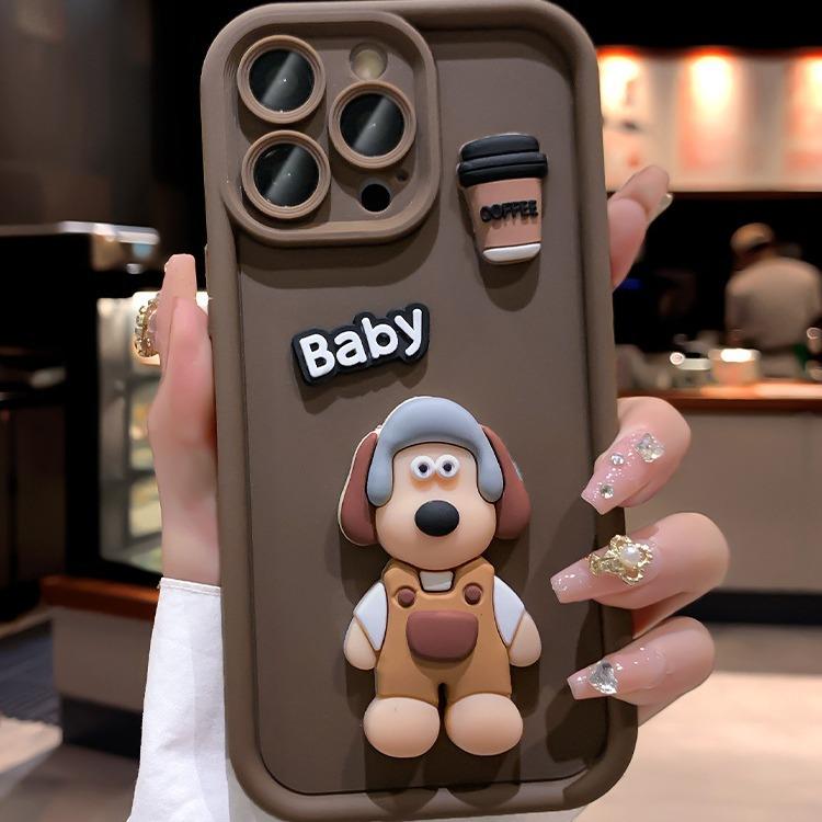 Applicable to Samsung S24U mobile phone case cartoon dog S25 anti-drop cover s23p creative a73A56A14 cute new model