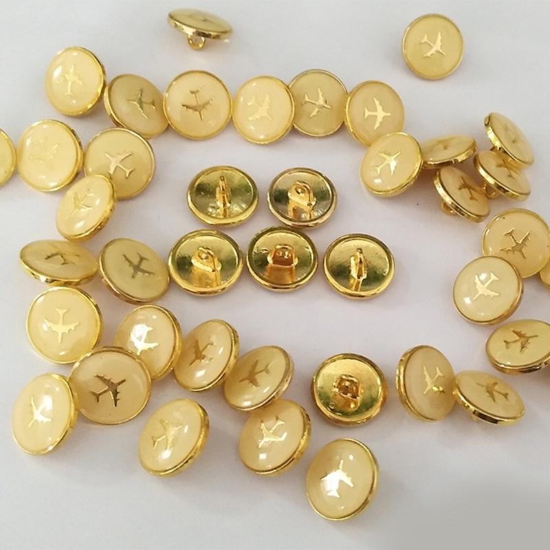 Mixed Sewing Buttons Easy Install Uniform Buttons Durability Uniform Suitable for Airline and Airport Academy Students