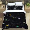Universe Planets Decor Duvet Cover, Outer Space Theme Comforter Cover Teens Kids Starry Sky Series Quilt Cover Soft Bed Cover