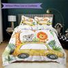 Warm Elephants Pattern Bedding Uilt Set Uilt Cover Pillowcase Home Decoration Birthday Gift (1 * Duvet Cover + 2 * Pillowcase Without Core)