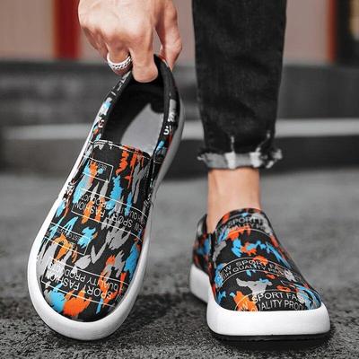 Casual Men Canvas Shoes Loafers Slip On Fashion Spring Autumn Breathable Comfortable Top Quality Outdoor Footwear