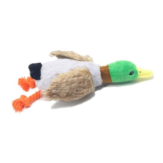 Plüsch-Enten-Hundespielzeug für aggressive Kauer Quietschendes Hundekauspielzeug Unzerstörbares Stoff-Enten-Spielzeug für Hunde Langeweile-Bekämpfung Zahnen