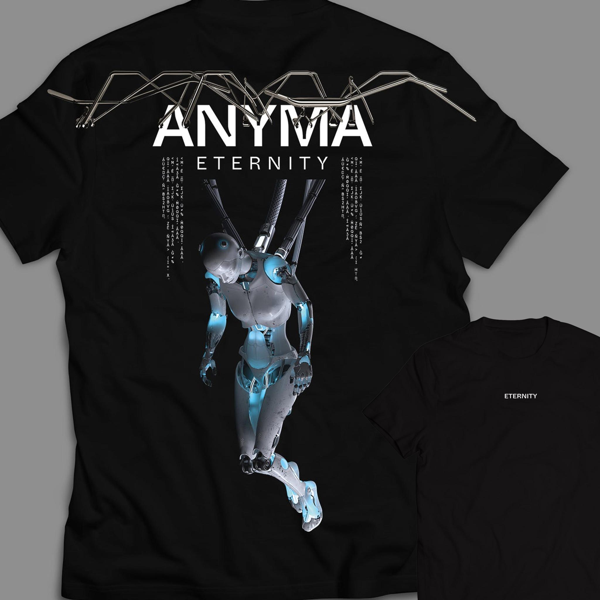 

Anyma ADAM X Футболка Мужские футболки Круглый вырез Влагоотводящая Повседневная Спортивная 100% Хлопок Свободная Унисекс Футболка Оверсайз Графические Футболки 4XL