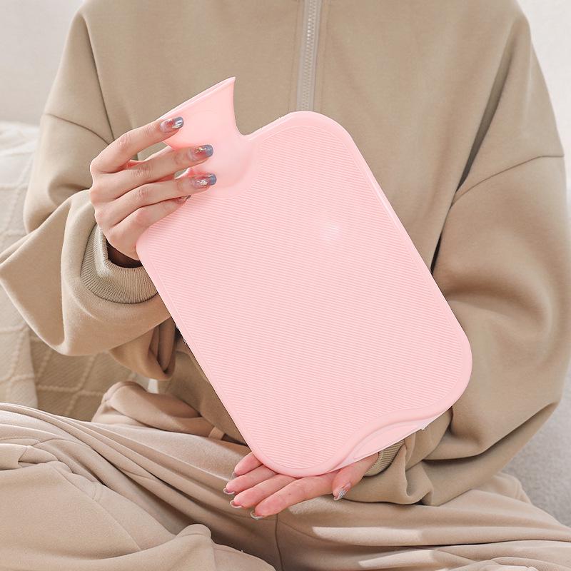 Large Hot Water Bottle - Thickened PVC, Explosion-Proof, Warm Belly & Hand Compress.