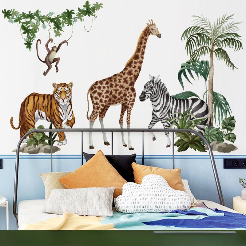 Desene animate, Autocolante cu animale dinozauri, Decor de perete pentru camera copiilor, Grădiniță, Decor de perete pentru clasă, Autocolante de perete, Autocolante pentru decorarea casei