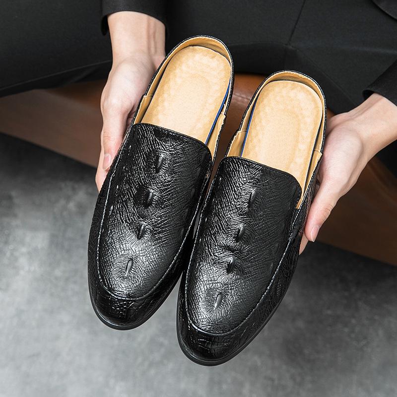 Men s Trendy Slip-on Leather Shoes - Spring/Autumn Style 41