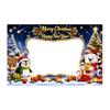 Christmas Celebration Photo Accessories Cartoon Booth Frame Banner, Xmas Selfie with Elk Gift for Party Decor Penguin Bear, Holiday Handheld