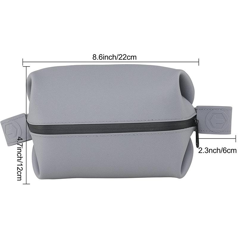 Solid Color Jelly Material Waterproof Silicone Storage Cosmetic Bag Large Capacity Portable Travel Toilet Bag