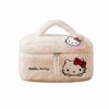 Sanrio Teddy Plush Large Capacity Cosmetic Storage Bag, Cartoon Chic Soft Travel Makeup Bag, Premium Feel with Zipper