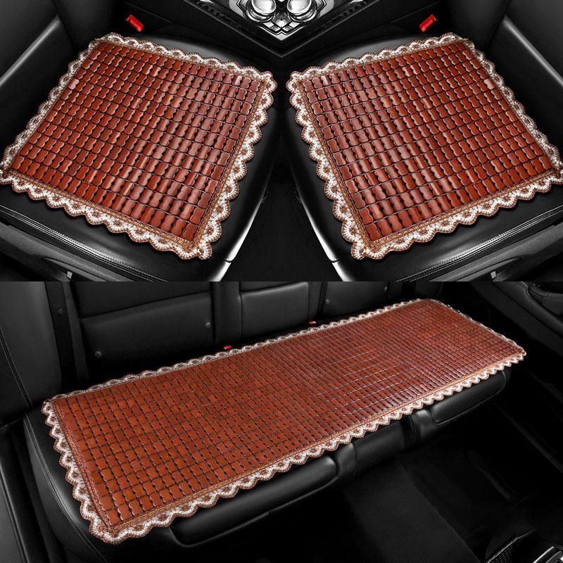 Summer Cool Bamboo Cushion Car Seat Cover Natural Bamboo   Square Mat Single Piece Massage Breathable Environmental Waterproof