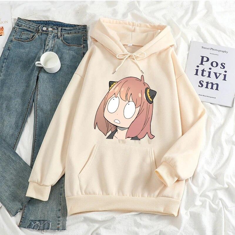 Толстовка с капюшоном в стиле аниме Spy X Family Kawaii Япония толстовка унисекса Harajuku модные толстовки с капюшоном для женщин унисекс осенне-зимняя теплая толстовка L 4873₽
