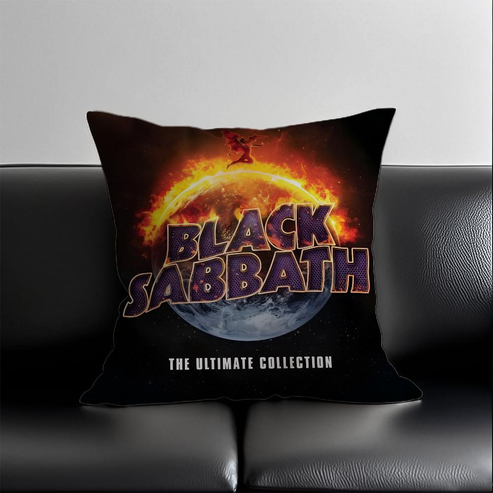 B-Black Sabbath Band Anmie Наволочка Антипылевой клещ Наволочка Невидимая молния Шелковистый короткий плюш Наволочка для диванной подушки 16x16Inch