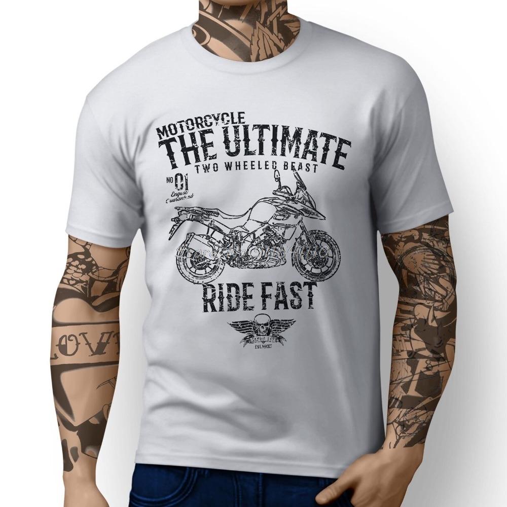 

Japan Motorcycle Suz V Strom 1000 V-Strom 650 Inspired Motorbike Art Men Funny Cotton Top Tees Short Sleeve Shirt Tees S