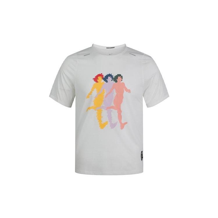 Men s Nike Dri-FIT Rise 365 A.I.R Artist Pattern Running Short Sleeve White T-Shirt CJ5805-133 XL