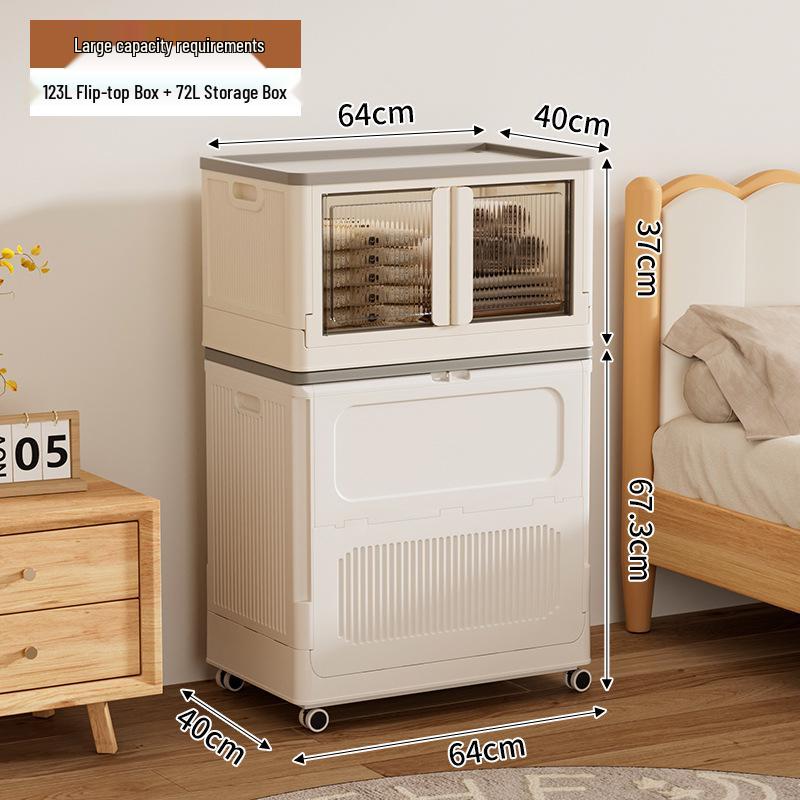 Haixing Large Capacity Folding Plastic Laundry Hamper with Lid
