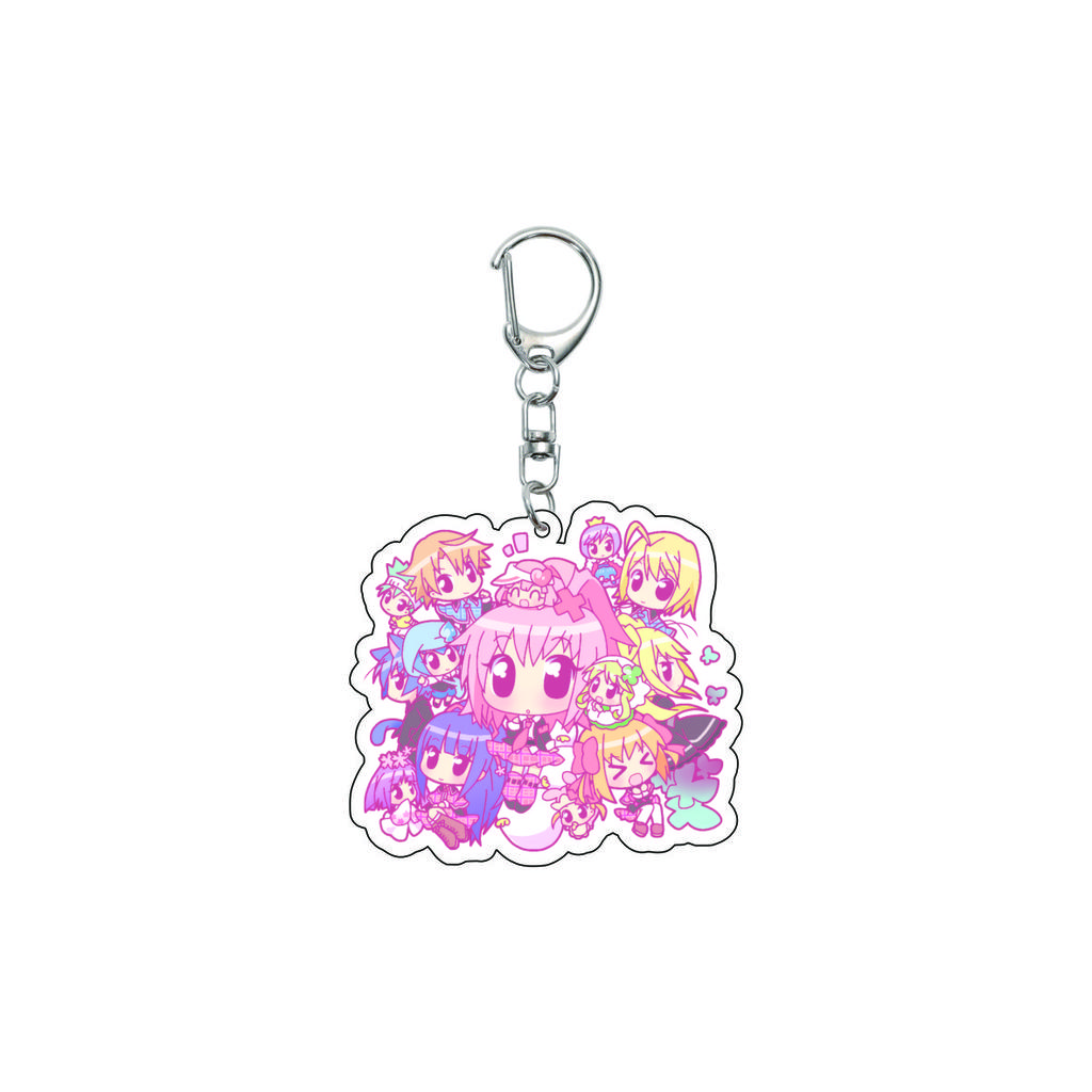 55MM Anime Shugo Chara Keychain Yume Hinomori Kuroya Kaito Haruto Yashiro Key Chain Acrylic Model Plate Christmas Gifts