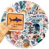 50Pcs Summer Aesthetics Stickers Watercolor Fashion Ins Stickers For Water Bottles Skateboards Luggage Laptops Bumpers Party