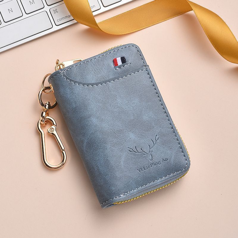 Multifunctional Car Key Case With Zipper And Soft Pu Material For Travel And Commuting