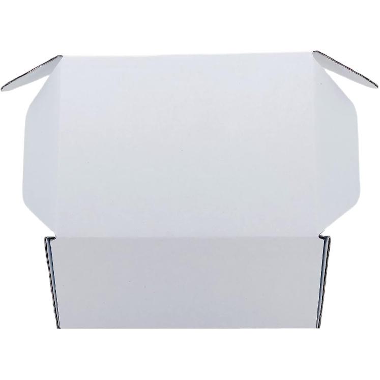 6x4x3 inch Small White Mailers Boxes Recyclable Corrugated Gift Box for Packaging Shipping Set of 10
