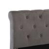 Grey Velvet Bed Frame 100 x 200 cm