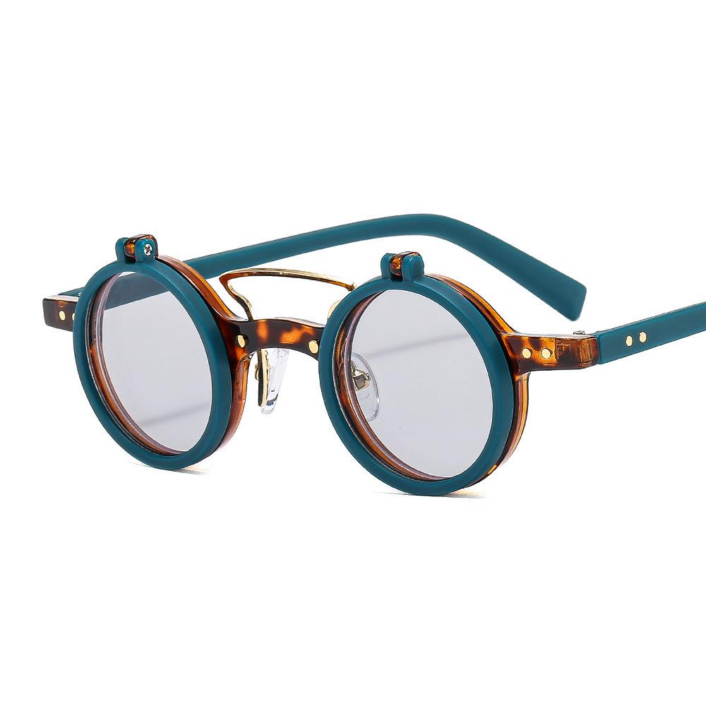 Trendy Women's Retro Round Frame Anti-UV Sunglasses