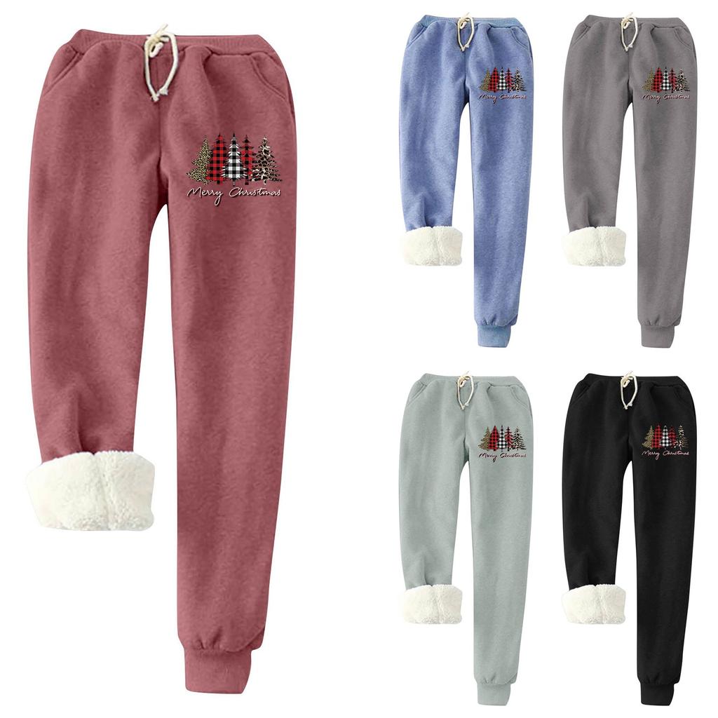 Women Fashion Christmas Print High Strength Elastic Belly Soft Leggings Pants